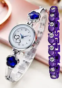 HC HARMI CREATIVE Harmi Creative Women Casual Round Analog Metal Watch (Pack of 2) (Multicolor) HC 105