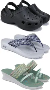 BERSACHE Extra Soft Classic Casual with Regular wear | Ultra Soft & Flexibility Technology | Slides for Women | Combo(P)-7068-1887-1948-4 Multicolor