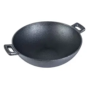 Wonderchef Forza 24 cm Cast-Iron Kadhai, Pre-Seasoned Cookware, Induction Friendly, 1.9L, 3.8mm price in India.