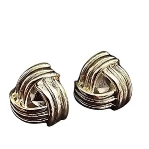 Gold Plated Knot Stud Earrings