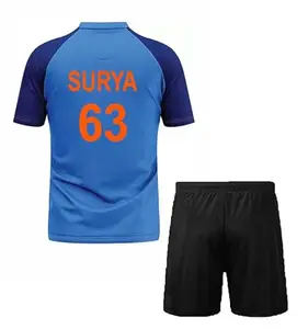 Cricket Team Blue Official Jersey Surya 63 2022/23 with Shorts(8-9Years)