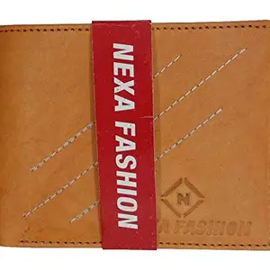 NEXA FASHION Mens tan Genuine Leather Wallet