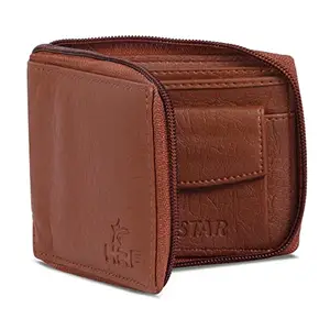 HRF Star Men Tan Artificial Leather, Wallet - Regular Size (4 Card Slots)