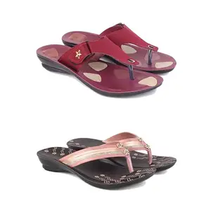 Women?s Flat Sandals,Stylish Heeled Sandals for Women B_(Combo 2)-1974-1956-8