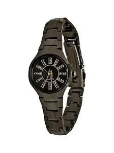 Fancy Pro Causal Classic Staylish Round Dail Watch and Dail Colour Black Strap Colour Black Acttractive Girls.ledis and Women Watch