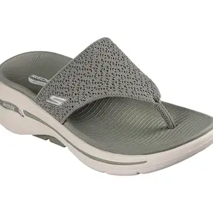 Skechers Womens GO WALK ARCH FIT SANDAL - WEE Olive Sports Slippers, 7 UK (10 US)