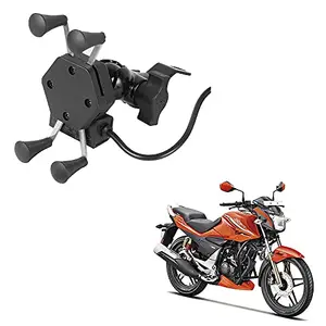 Auto Pearl -Waterproof Motorcycle Bikes Bicycle Handlebar Mount Holder Case(Upto 5.5 inches) for Cell Phone -MotoCorp CBZ Xtreme