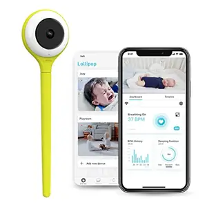 Lollipop Baby Monitor with True Crying Detection - Smart WiFi Baby Camera (Pistachio) price in India.