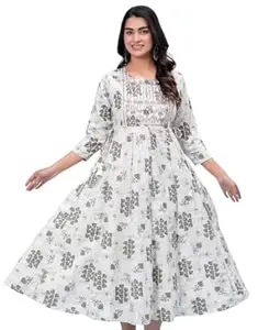 Women's Tiered Midi Dress, Floral Print, Short Sleeves, Cotton Blend