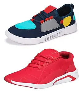 Axter Men Multicolour Latest Collection Sports Running Shoes-Pack of 2 (Combo-(2)-1243-9101)