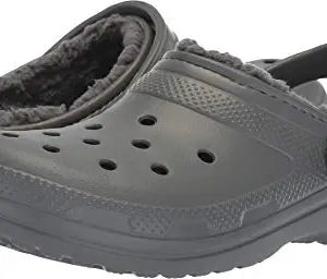 crocs Classic Lined Clog, Slate Grey/Smoke, 10 US Men / 12 US Women