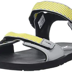 REEBOK Men Synthetic Epic Sandal PRO SWIM SANDALS FLAT GREY - ALERT YELLOW - BLK UK 8