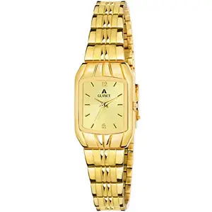Aglance 9151ym01 Gold Plated Womens Analog Watch Wrist Watch Strap Analogue Wrist Watch for Women and Girls