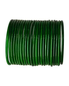 Glass Bangles Set for Women, Traditional Style, Red, Pack of 24 Pieces (2-6)