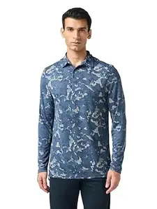 TECHNOSPORT Men's Slim Fit Solid Henley Neck Long Sleeve Technocool+ Sports T-Shirt for Running, Sports, Gym & Regular Use