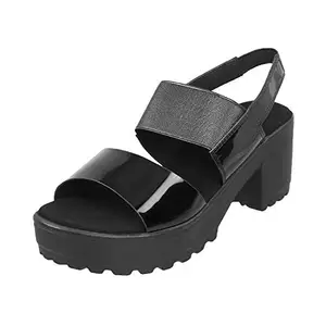 Metro Women's Black Outdoor Sandals-8 UK (41 EU) (33-977)