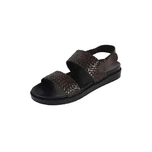 Metro Men's Brown Woven finish Back Strap closure Casual UK/6 EU/40(18-1108)