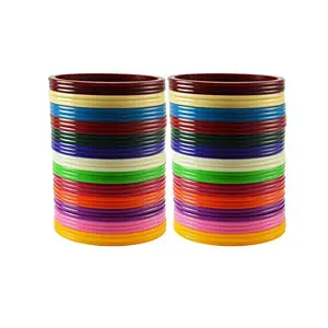 Vidhya Kangan Multi Colour Plain Acrylic Bangle Very Extra Large Size