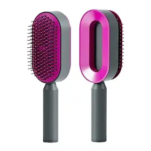 IndMARTSelf Cleaning Hair Brush for Women Men, 3D Airbag Cushion Hair Comb Massager Paddle Brush Hairdressing Detangling Anti Static Hairbrush