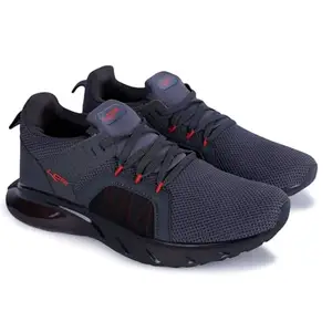 Lancer Mens RAMBO-195DGR-RED Grey Red Running Shoe, 7