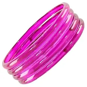 STYOLLO Viral Plain Transparent Glass Kada Set For Women & Girls | Kanch Kada For Girls | Daily Ethnic Traditional Jewelry | Glossy Classic Fashion Kangan For Wedding, Festive & Parties - Set Of 4