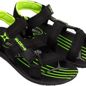 RIFOF Men Casual Sport Sandal | Comfortable | Black & Green Color | Size : 8