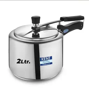 KENT Stainless Steel 2 Litre Pressure Cooker with SS Inner Lid | 4.66mm Heavy Encapsulated Bottom | Injection Moduled Handles For Durability | Lead Free Safety Valve | Suitable For Induction Cooktop price in India.