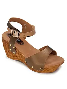 RIVERSUNWomen Peach Heels (FF-D-1119-Peach-40)