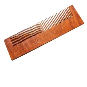 Handcrafted Neem-Treated Wooden Hair Comb, Traditional Design for health hair growth