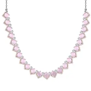 GIVA 925 Silver Anushka Sharma French Rose Necklace | Gifts for Girlfriend,Pendant to Gift Women & Girls | With Certificate of Authenticity and 925 Stamp | 6 Months Warranty*