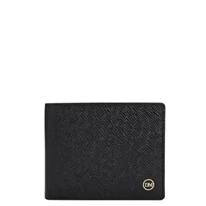 Da Milano RFID Protected Leather Wallet for Men with Card Slot - Black