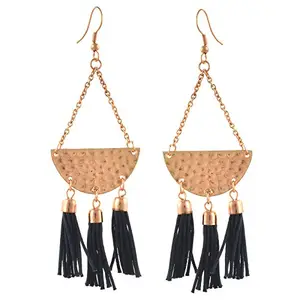 Zephyrr Jewellery Lightweight Hook Dangler Copper Tone Tassels Earrings For Girls