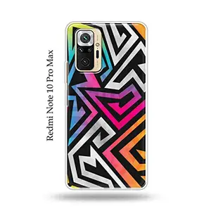 The Little Shop The Little Shop Designer Printed Soft Silicon Back Cover for Redmi Note 10 Pro Max (Crazy Shape)