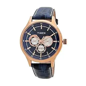 TIMEX Analog Watch for Men with Round Dial & Water Resistant Man's Wrist Watches