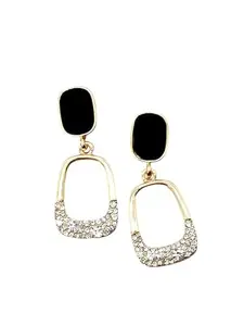 Dangle Earrings for Women, GPlated with Rhinestones, Dirty Diamond Studs… Stainless Steel Drops & Danglers
