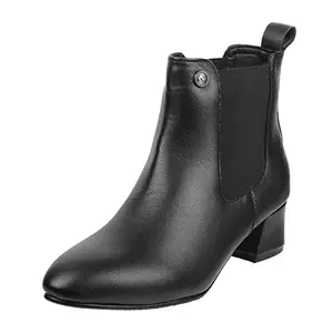 Metro Women Faux Leather Black Fashion Party Boots UK/8 EU/41 (31-85)