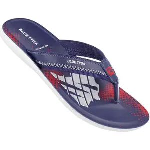 WALKAROO BLUE TYGA BT1001 Mens Casual and Regular Wear Sandals for Indoor & Outdoor - Blue Red
