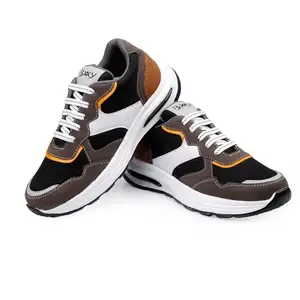 BXXY Men's Grey Casual Sports Running Laceup and Athleisure Light Weight Outdoor Shoes- 10 UK