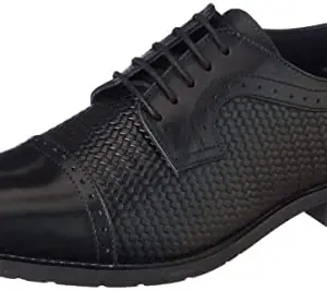 Lee Cooper Men's LC4870N Leather Formal Lace Up Shoes_Black_8UK