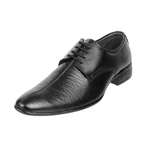 Metro Men's Black Leather Formal Shoes-11 UK (45 EU) (19-6286)