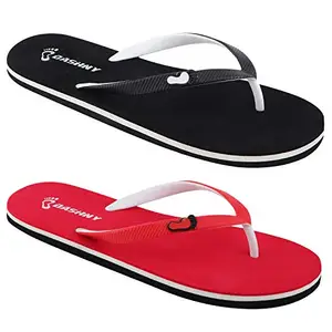 Dashny Multicolor (239-240) Pack of 2 Stylish comfortable indoor/outdoor slippers & flip flops for women