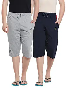 Mack JONNEY Striped Men's Three Fourths- Pack of 2 (C2M_C2N_02-XL) Multicolour