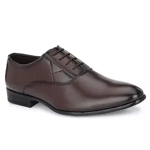AZZARO BLACK Men Lace Up Formal Oxfords Shoes(Brown, 10 UK)