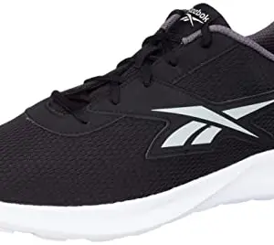 REEBOK Men Synthetic/Textile Voyager 1.0 M Running Shoes Black/ASH Grey/Vector RED UK-8