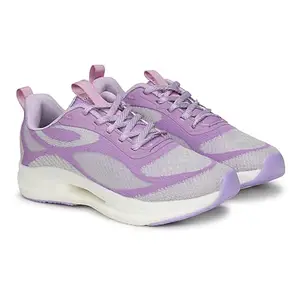 Aqualite JASMINE-106 Shoes for Women Sports & Stylish Footwear, Trekking Shoes for Woman Daily use Lightweight, Idol for Walking, Jogging, Athletic Sports, Mesh, Lace-up, No Heel, Purple Grey Size 5