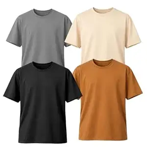 CHKOKKO Oversized Tshirt for man Solid Classic Round Neck Loose Fit Half Sleeve Soft and Comfortable Casual Stylish wear for Summer
