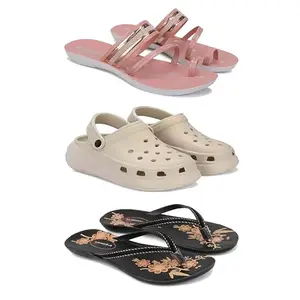 Women's Comfortable Sandal,Casual Lightweight Sandal for Everyday Wear | (COMBO-3)-1944-OO1-O20-5-EURO-36