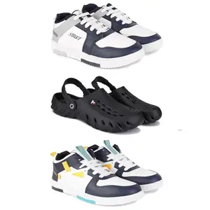 DRACKFOOT Men's Sports Shoes | Lightweight Stylish & Easy to Wear for Men'sGRT-(3-Combo)-1075-3144-1074-9 Multicolor