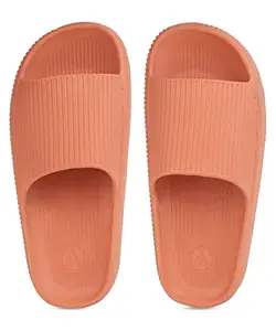 Aqualite Sliders for Women|| Comfort Trendy Stylish Fashionable Slippers For Women||Flip Flops for Women||Slides for Women, Orange, UK 5