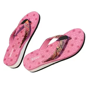 Women's Flite Flip-Flops Casual Slippers Perfect Comfortable (SH01-Pink-4)